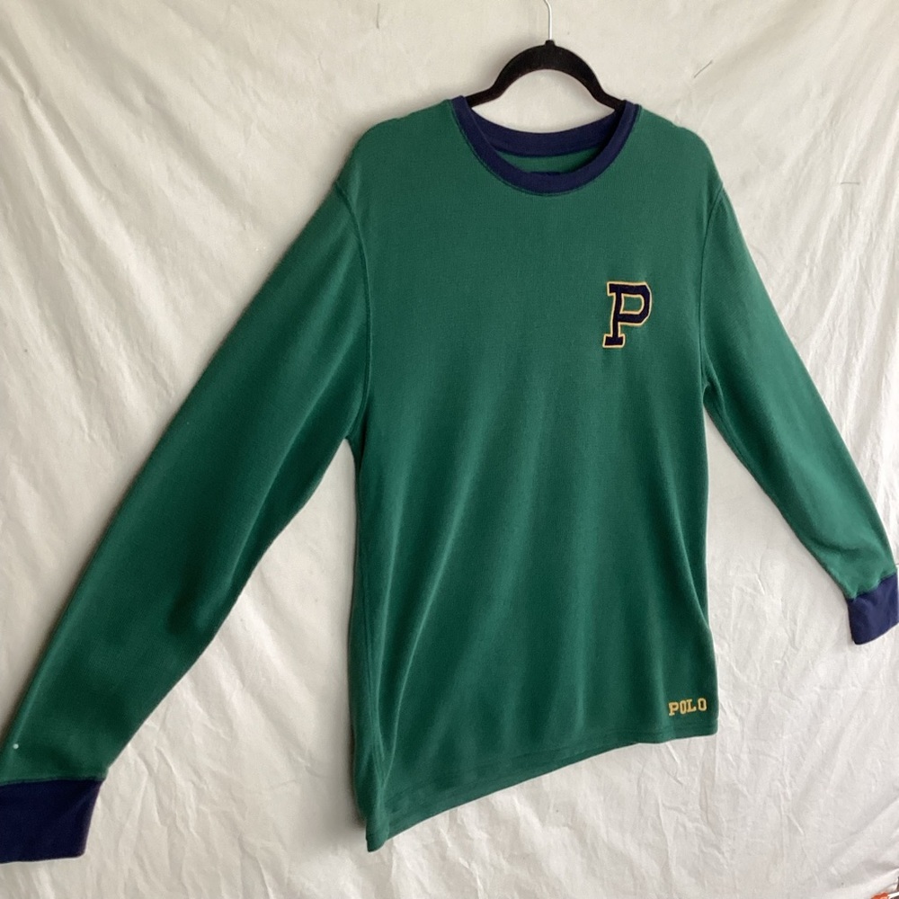 Polo by Ralph Lauren waffle knit thermal long sleeve shirt sleepwear